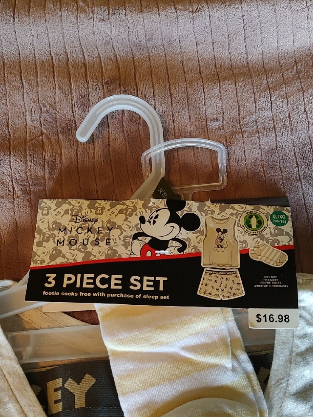 Disney Girls' Mickey Mouse 3-Piece Top Set - White, Black & Pink - Picture 2 of 4